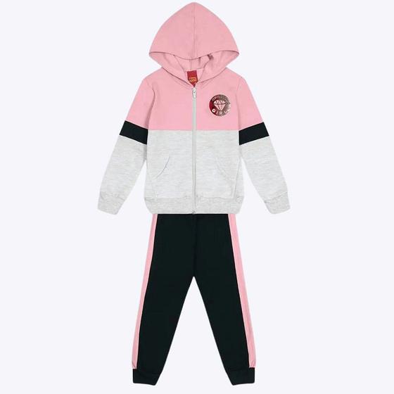 Imagem de Conjunto Moletom College Infantil Feminino Kyly 1000069