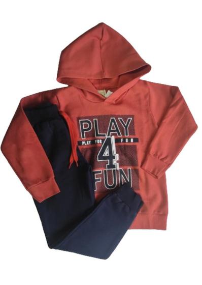 Imagem de Conjunto moletom com capuz menino - inverno