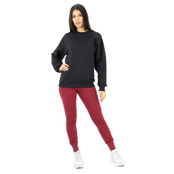 Imagem de Conjunto Moletom Feminino Blusa Calça Jogger Flanelado Liso