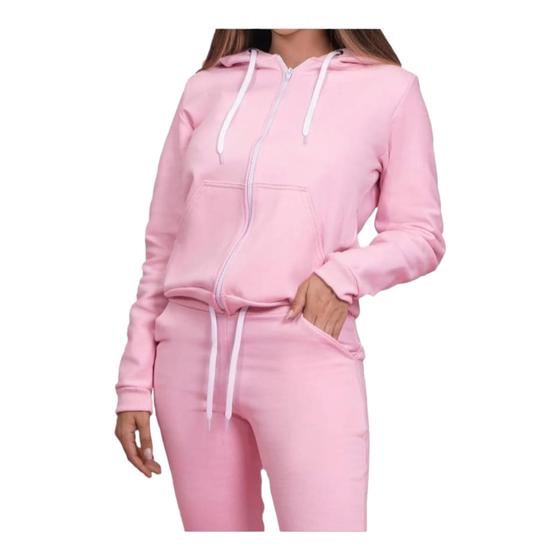 Imagem de Conjunto Moletom Feminino com Zíper Confortável Inverno