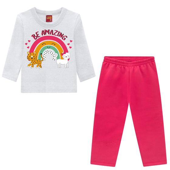 Imagem de Conjunto Moletom Flanelado Infantil Feminino KYLY