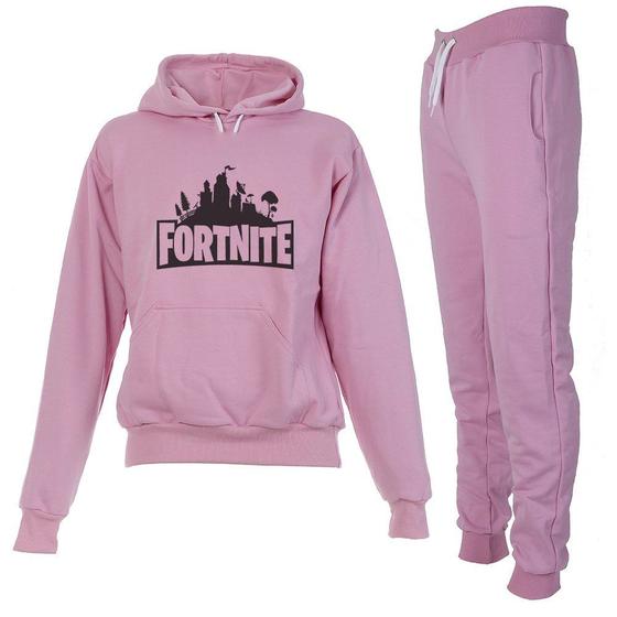 Imagem de Conjunto Moletom Fortnite Infantil Juvenil Peluciado Rosa