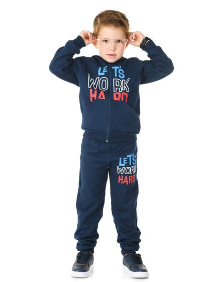 Imagem de Conjunto Moletom Infantil felpudo Masculino com jaqueta e calça