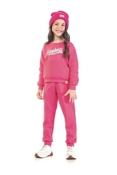 Imagem de Conjunto Moletom Infantil Feminino Casaco + Calça Dila 03970