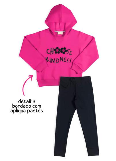 Imagem de Conjunto Moletom Infantil Feminino Pink