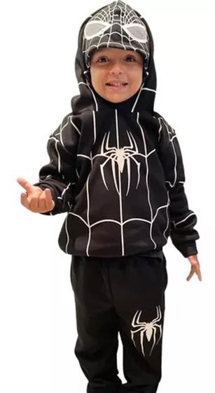 Imagem de Conjunto Moletom  Infantil Homem Aranha Black 2 a 12 anos