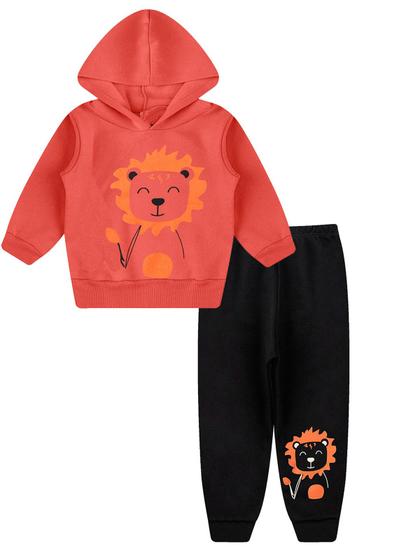 Imagem de Conjunto Moletom infantil Menino felpudo com capuz