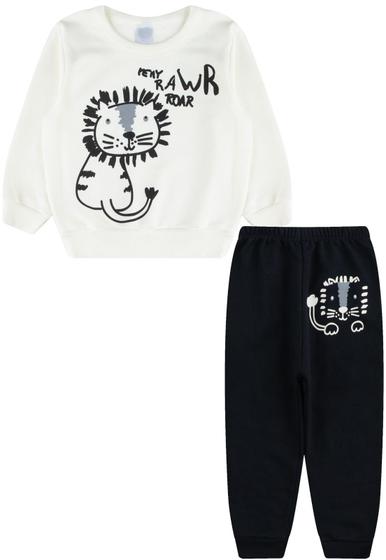 Imagem de Conjunto Moletom Masculino Bebe infantil felpudo Blusão e calça