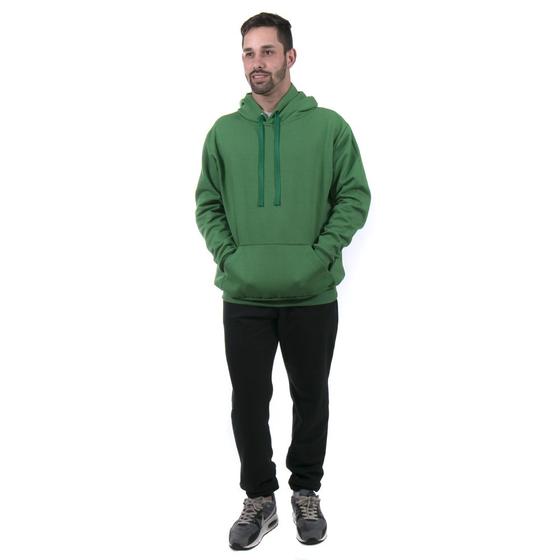 Imagem de Conjunto Moletom Masculino Calça Preta e Blusa de Moletom Frio cor Verde