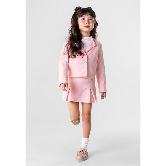 Imagem de Conjunto Moletom Tricô Infantil Menina Mundi Rosa