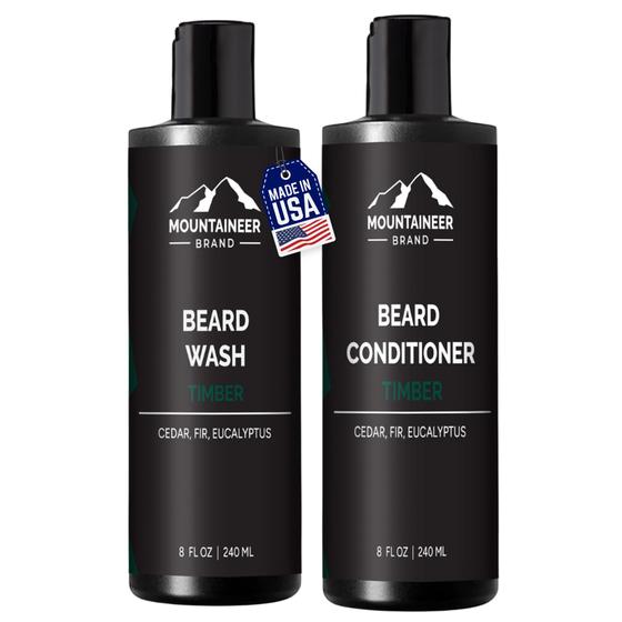 Imagem de Conjunto Mountaineer Brand de Lavagem e Condicionador de Barba - 2 Unidades de 240ml