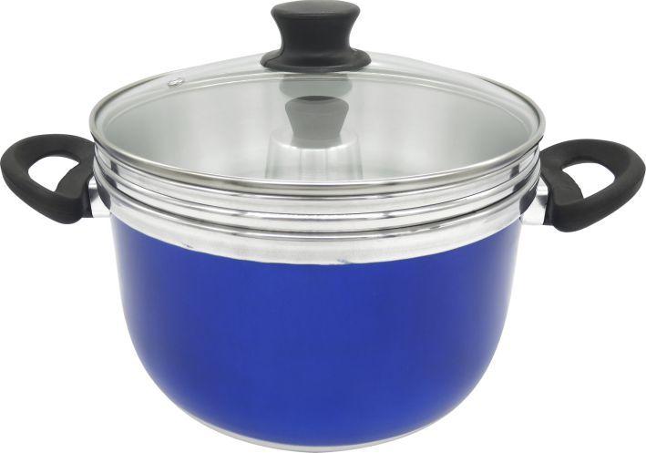 Imagem de Conjunto Multiuso Azul 3 Peças com Tampa de Vidro 4,5 Litros