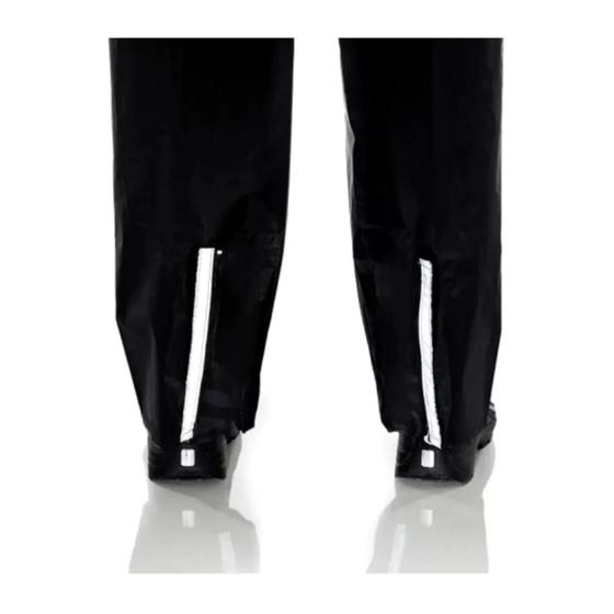 Imagem de Conjunto Nylon Capa de Chuva preta c/gola tam EX pantaneiro