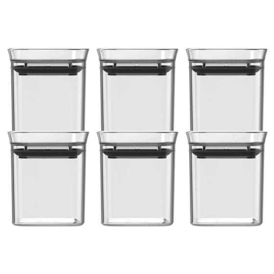 Conjunto Organizador Hermético 6 peças 150ml - Block mini - Natural - Ou Menor preço em Conjunto Organizador Hermético 6 peças 150ml - Block mini - Natural - Ou