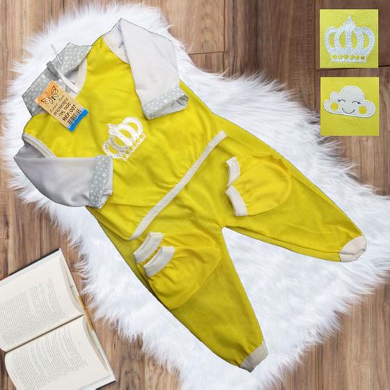 Imagem de Conjunto Pagão Para Bebe Bordado Com 05 Peças RN a 01 mês e prematuro