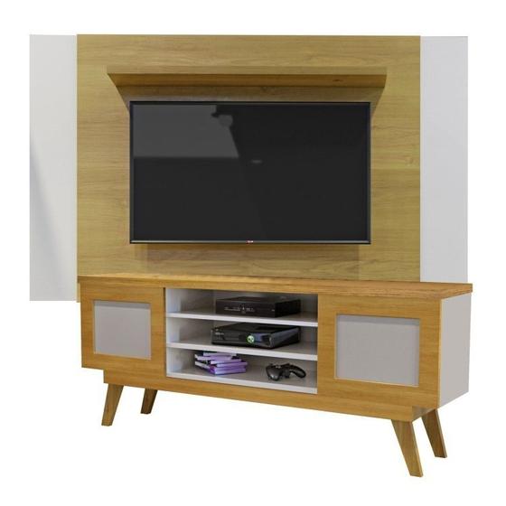 Imagem de Conjunto Painel para Tv até 50 Polegadas Extensível América e Rack 2 Portas Detroit