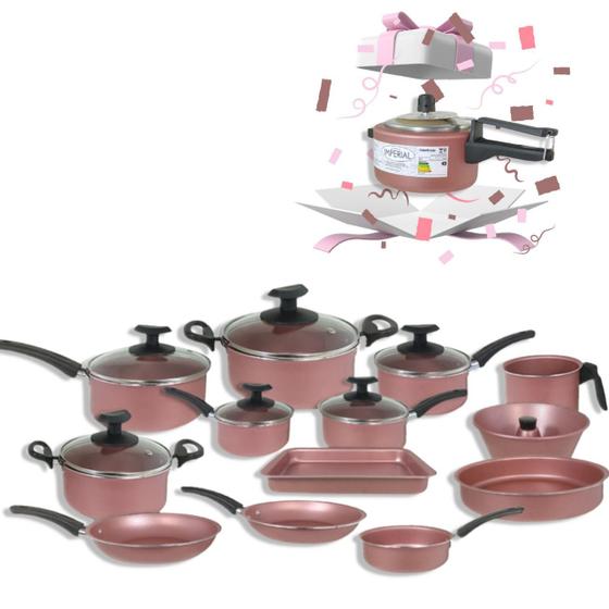 Conjunto Panelas 14 Pc Teflon Antiaderente Panela Pressão Menor preço em Conjunto Panelas 14 Pc Teflon Antiaderente Panela Pressão