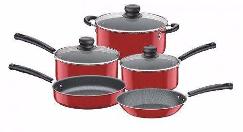 Imagem de Conjunto Panelas 5pc Teflon Versalhes Vermelho Tramontina