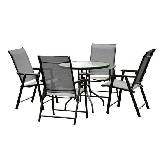 Conjunto para Área Externa Brasil com 1 Mesa e 4 Cadeiras Menor preço em Conjunto para Área Externa Brasil com 1 Mesa e 4 Cadeiras