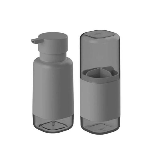 Imagem de Conjunto para Banheiro Dual em Plástico Chumbo com 2 Peças - Ou