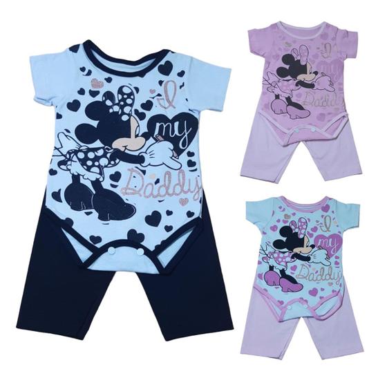 Imagem de Conjunto Para Bebê Body Bory + Calça Estampa da Minnie Várias Cores REF S202