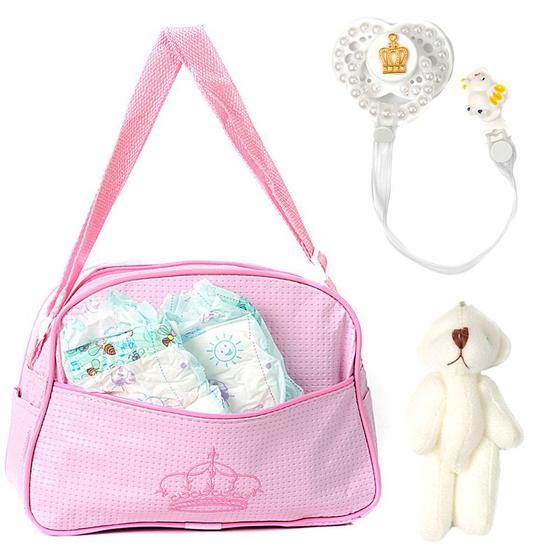 Imagem de Conjunto para Bebê Reborn com 02 Fraldas e Chupeta com Bolsa