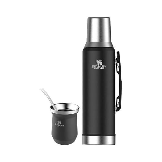 Conjunto para Chimarrão Stanley C/ Bomba Mate System Preto Menor preço em Conjunto para Chimarrão Stanley C/ Bomba Mate System Preto