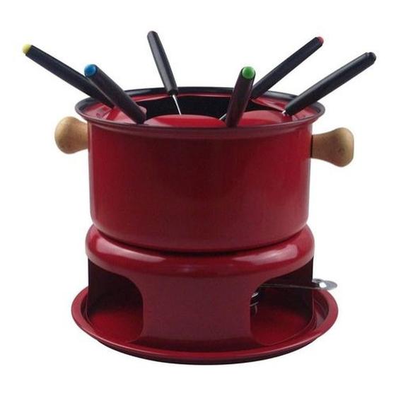 Imagem de Conjunto para Fondue 11 Peças Serve até 6 Pessoas Vermelho