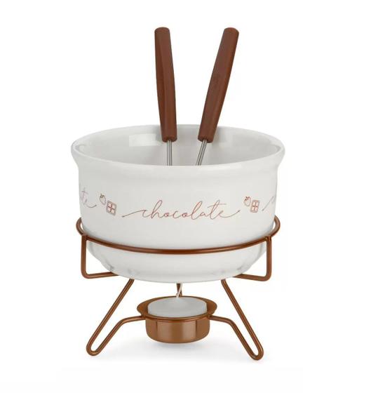 Imagem de Conjunto Para Fondue Chocolate 5 Peças Casal Forma Inox