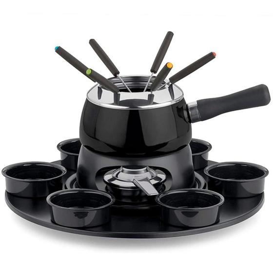 Imagem de Conjunto para Fondue Forma Inox Carroussel Cervinia 18Pçs 1,8L Preto - 2098