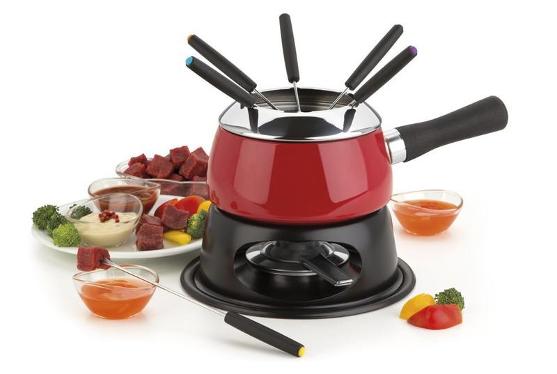 Imagem de Conjunto Para Fondue Vermelho Cervinia 1,8L 12pçs Forma Inox