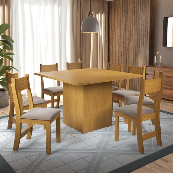 Imagem de Conjunto para Sala de Jantar com 8 Cadeiras Vibe Viero