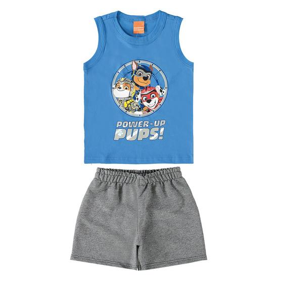 Imagem de Conjunto Patrulha Canina Malwee Regata Bermuda Moletinho Tam 1 2 3 4 6 8 Menino Paw Patrol