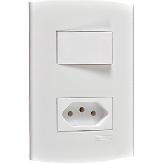 Imagem de Conjunto Peesa Alfa 1543A 1 Interruptor Sim.Tom 10A