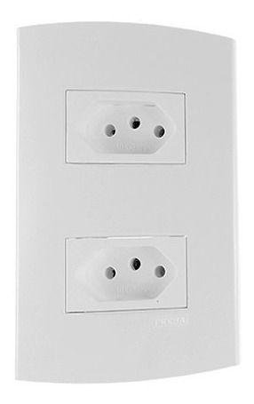 Conjunto Peesa Alfa 2 Tomadas 2p+T 10a Branco Menor preço em Conjunto Peesa Alfa 2 Tomadas 2p+T 10a Branco