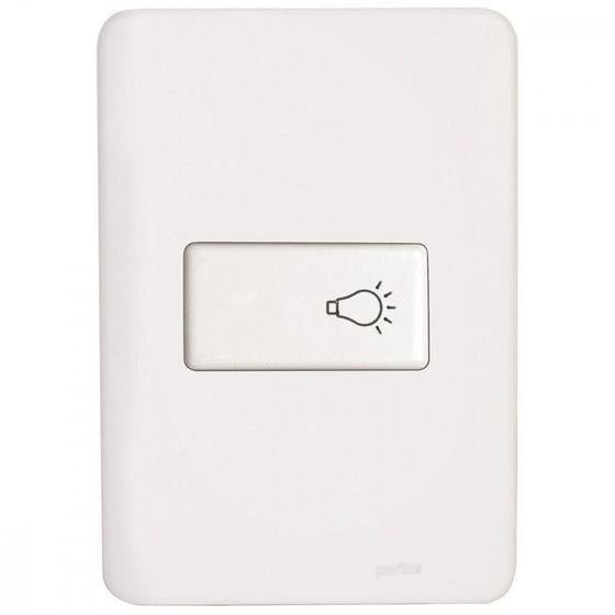 Imagem de Conjunto Perlex Aros 4X2 Branco Com Placa(1Campainha) 7385