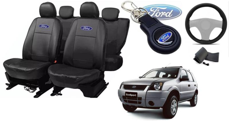 Imagem de Conjunto Personalizado EcoSport 2006 + Capas, Volante e Chaveiro - Detalhes