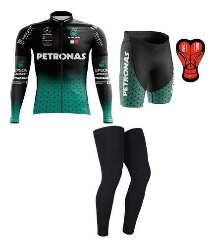 Imagem de Conjunto Petronas Camisa Manga Longa Bermuda Gel Pernito Uv