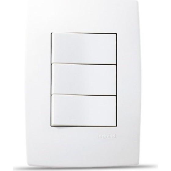 Imagem de Conjunto Pial Plus 4X2 Branco Com Placa(3Simples) 613100