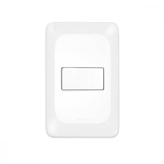 Imagem de Conjunto Pial Pop 4X2 Branco Com Placa (1Tomada Tv Tipo F) Lgx060