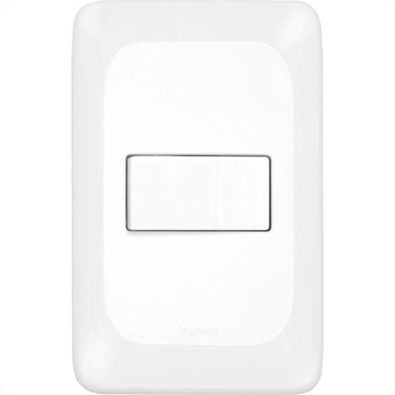Imagem de Conjunto Pial Pop 4X2 Branco Com Placa (1Tomada Tv Tipo F) Lgx060