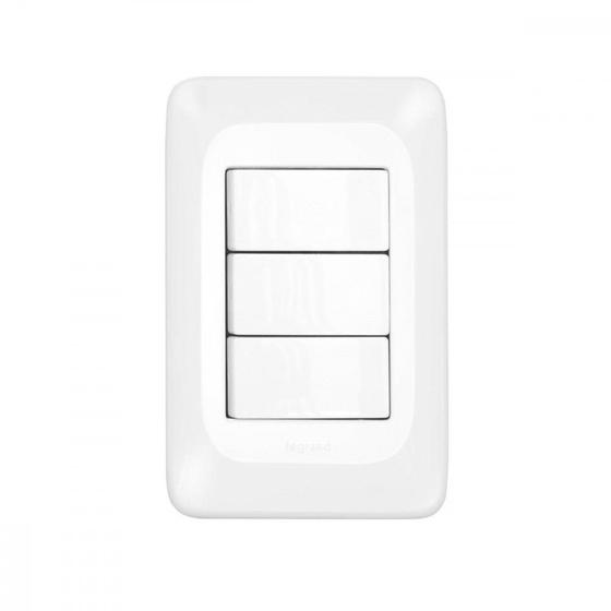 Imagem de Conjunto Pial Pop 4X2 Branco Com Placa (3Simples) Lgx111