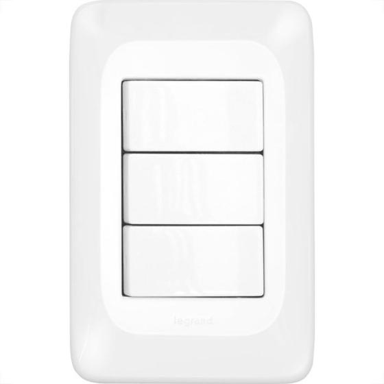 Imagem de Conjunto Pial Pop 4X2 Branco Com Placa (3Simples) Lgx111