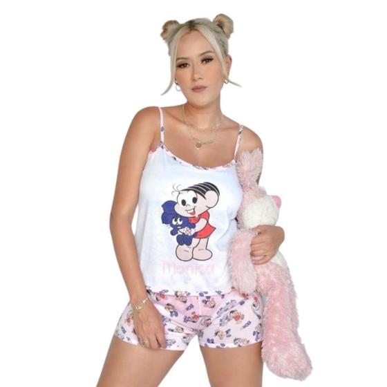 Imagem de Conjunto Pijama Feminino Curto Conforto Baby Doll Personagens