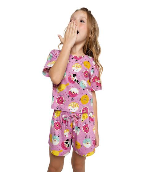 Imagem de Conjunto Pijama Infantil Donnuts Trick Nick Rosa