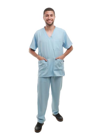 Imagem de Conjunto Pijama Scrub Cirúrgico Hospitalar Unissex, Tecido não precisa passar e seca muito rápido - Carmoni Uniformes