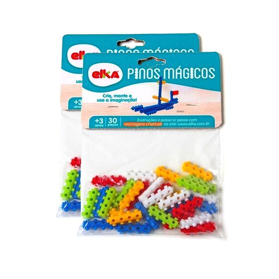 Imagem de Conjunto Pinos Mágicos 60 Peças Monta Monta - Elka Brinquedos