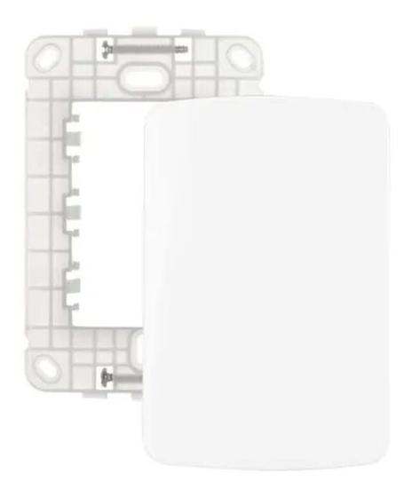 Imagem de Conjunto Placa 4X2 Cega + Suporte Branco - MarGirius B3