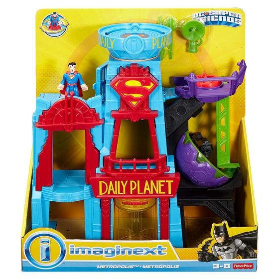 Conjunto Playset Grande Imaginext Metropolis Herói Superman Super Homem