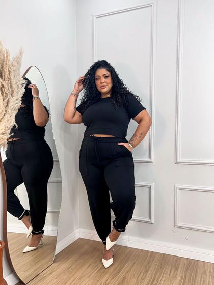 Imagem de Conjunto Plus Size Calça Bolso do Lado e Blusa Soltinho